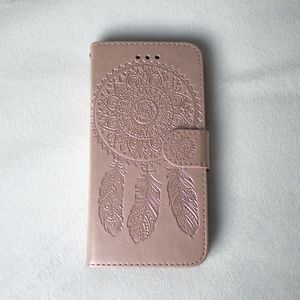 Pink dreamcatcher iphone 7+ wallet case